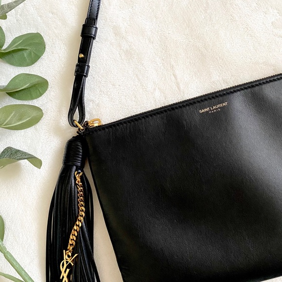 YSL black crossbody bag with tassel - Picture 2 of 9